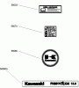 Rasenmäher für Großflächen 30518 - Toro Mid-Size ProLine Mower, Pistol Grip, Gear Drive, 13 HP, 32" Side Discharge Deck (SN: 240000001 - 240999999) (2004) Spareparts DECAL ASSEMBLY KAWASAKI FH381V-AS25