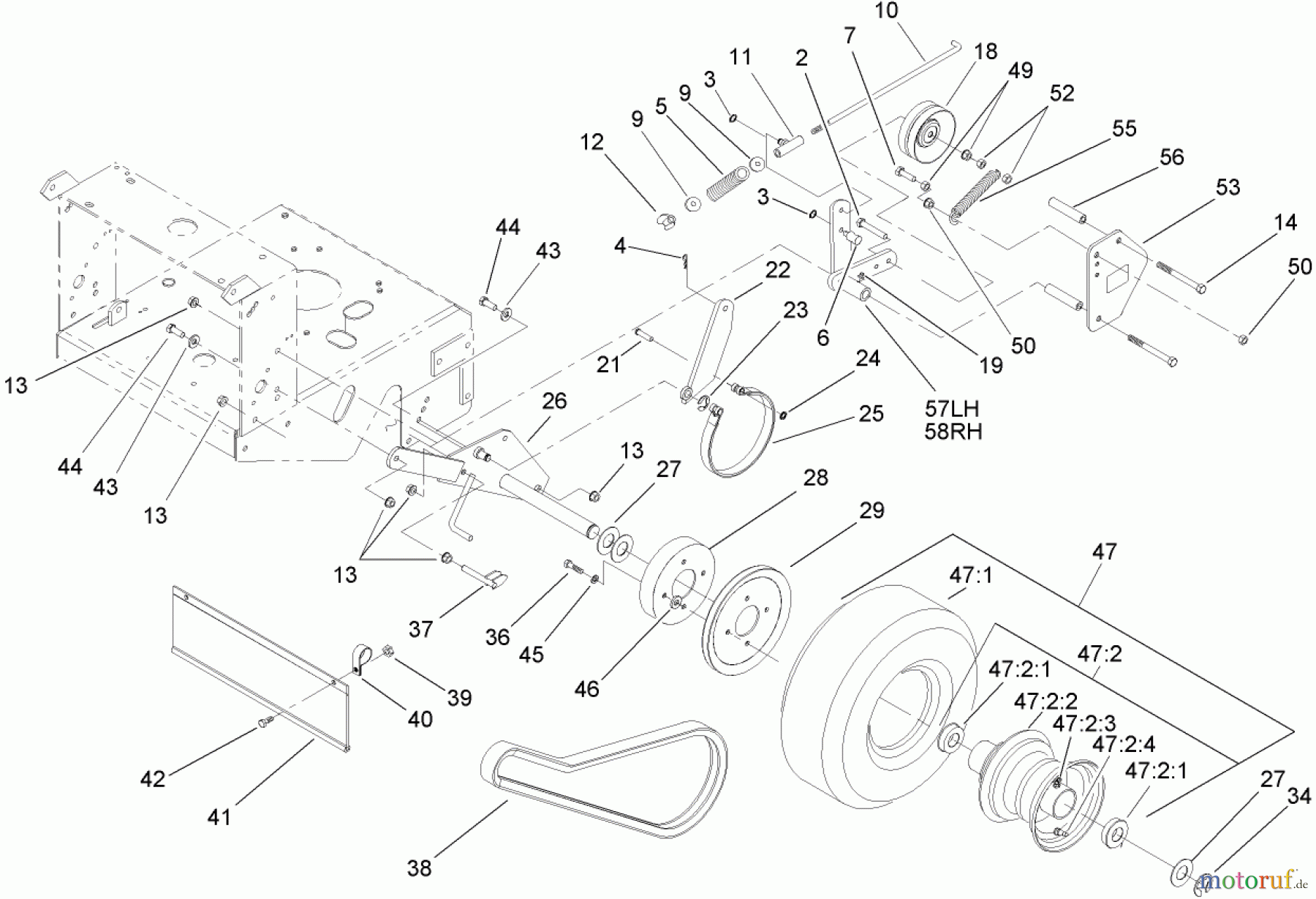  Rasenmäher für Großflächen 30518 - Toro Mid-Size ProLine Mower, Pistol Grip, Gear Drive, 13 HP, 32