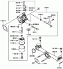 Rasenmäher für Großflächen 30519 - Toro Mid-Size ProLine Mower, Pistol Grip, Gear Drive, 13 HP, 36" Side Discharge Deck (SN: 240000001 - 240999999) (2004) Spareparts CARBURETOR ASSEMBLY KAWASAKI FH381V-AS25