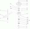Rasenmäher für Großflächen 30519 - Toro Mid-Size ProLine Mower, Pistol Grip, Gear Drive, 13 HP, 36" Side Discharge Deck (SN: 250000001 - 250999999) (2005) Spareparts SPINDLE ASSEMBLY