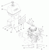 Rasenmäher für Großflächen 30521 - Toro Mid-Size ProLine Mower, Pistol Grip, Gear Drive, 12.5 hp, 36" Side Discharge Deck (SN: 220000001 - 220999999) (2002) Spareparts ENGINE AND FUEL SYSTEM ASSEMBLY