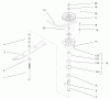 Rasenmäher für Großflächen 30521 - Toro Mid-Size ProLine Mower, Pistol Grip, Gear Drive, 12.5 hp, 36" Side Discharge Deck (SN: 230000001 - 230999999) (2003) Spareparts SPINDLE ASSEMBLY