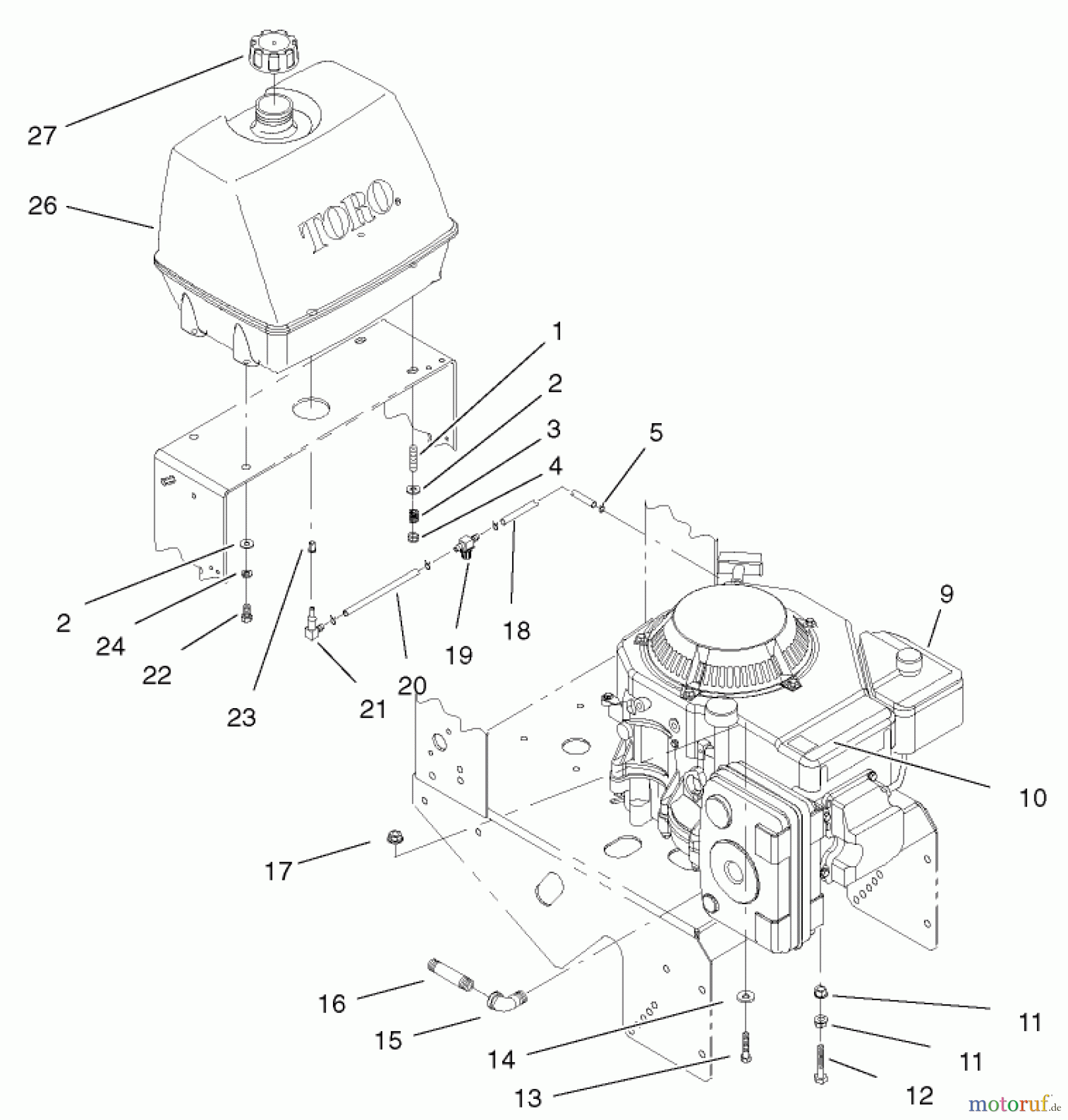  Rasenmäher für Großflächen 30523 - Toro Mid-Size ProLine Mower, Pistol Grip, Gear Drive, 15 hp, 48