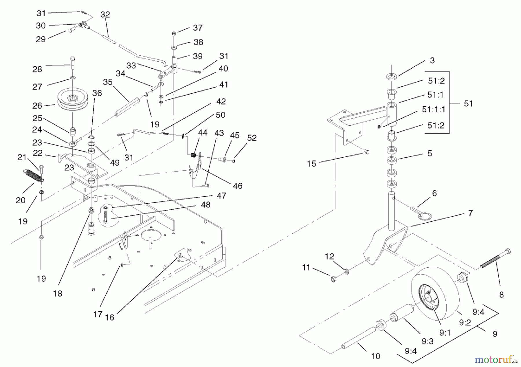  Rasenmäher für Großflächen 30523 - Toro Mid-Size ProLine Mower, Pistol Grip, Gear Drive, 15 hp, 48