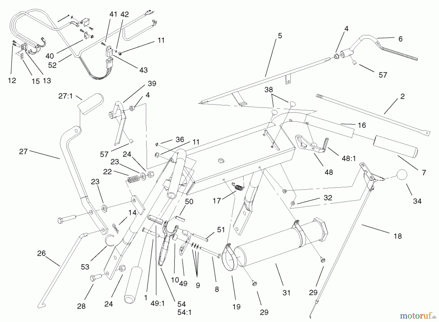  Rasenmäher für Großflächen 30523 - Toro Mid-Size ProLine Mower, Pistol Grip, Gear Drive, 15 hp, 48