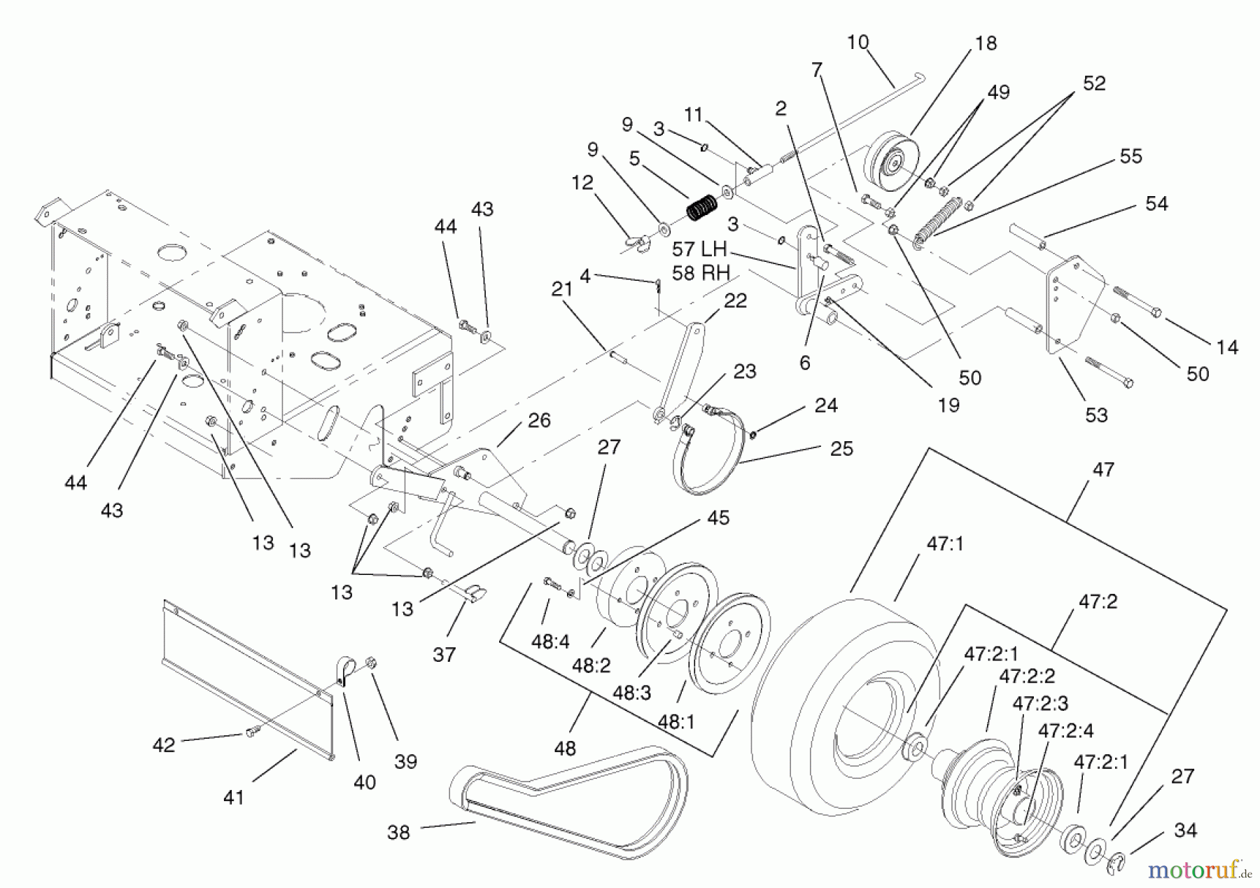  Rasenmäher für Großflächen 30523 - Toro Mid-Size ProLine Mower, Pistol Grip, Gear Drive, 15 hp, 48