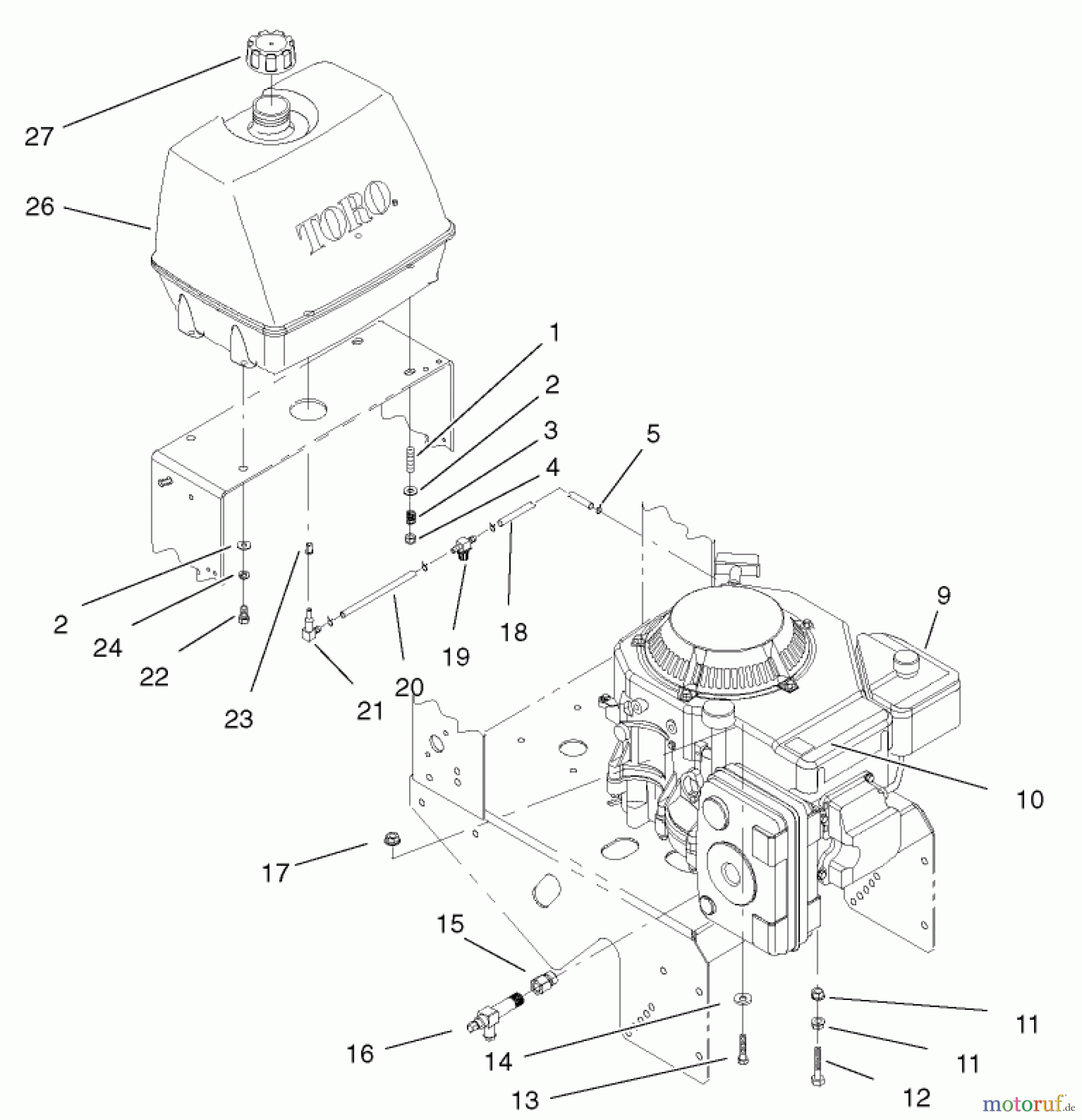  Rasenmäher für Großflächen 30523 - Toro Mid-Size ProLine Mower, Pistol Grip, Gear Drive, 15 hp, 48