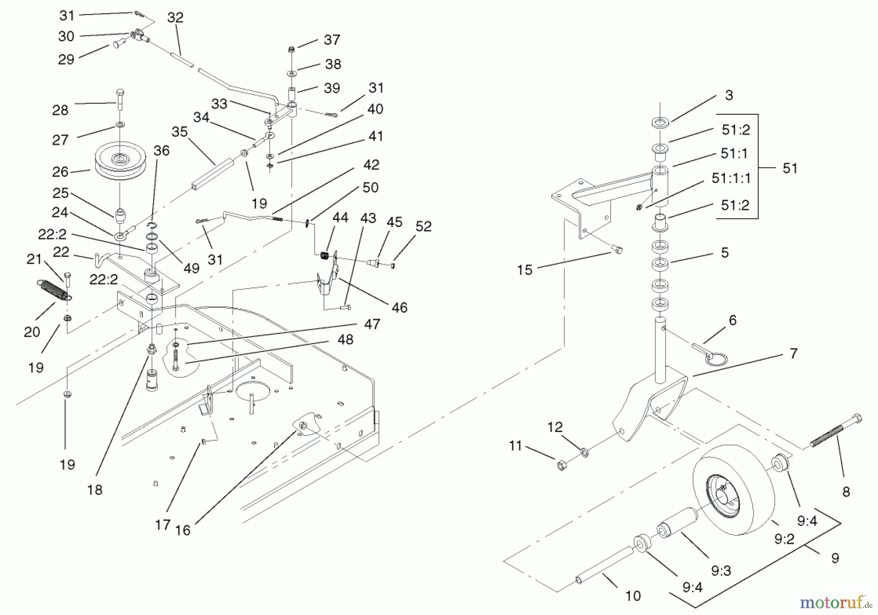  Rasenmäher für Großflächen 30523 - Toro Mid-Size ProLine Mower, Pistol Grip, Gear Drive, 15 hp, 48