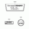 Rasenmäher für Großflächen 30523 - Toro Mid-Size ProLine Mower, Pistol Grip, Gear Drive, 15 hp, 48" Side Discharge Deck (SN: 230000001 - 230005000) (2003) Spareparts LABEL ASSEMBLY KAWASAKI FH451V-BS04