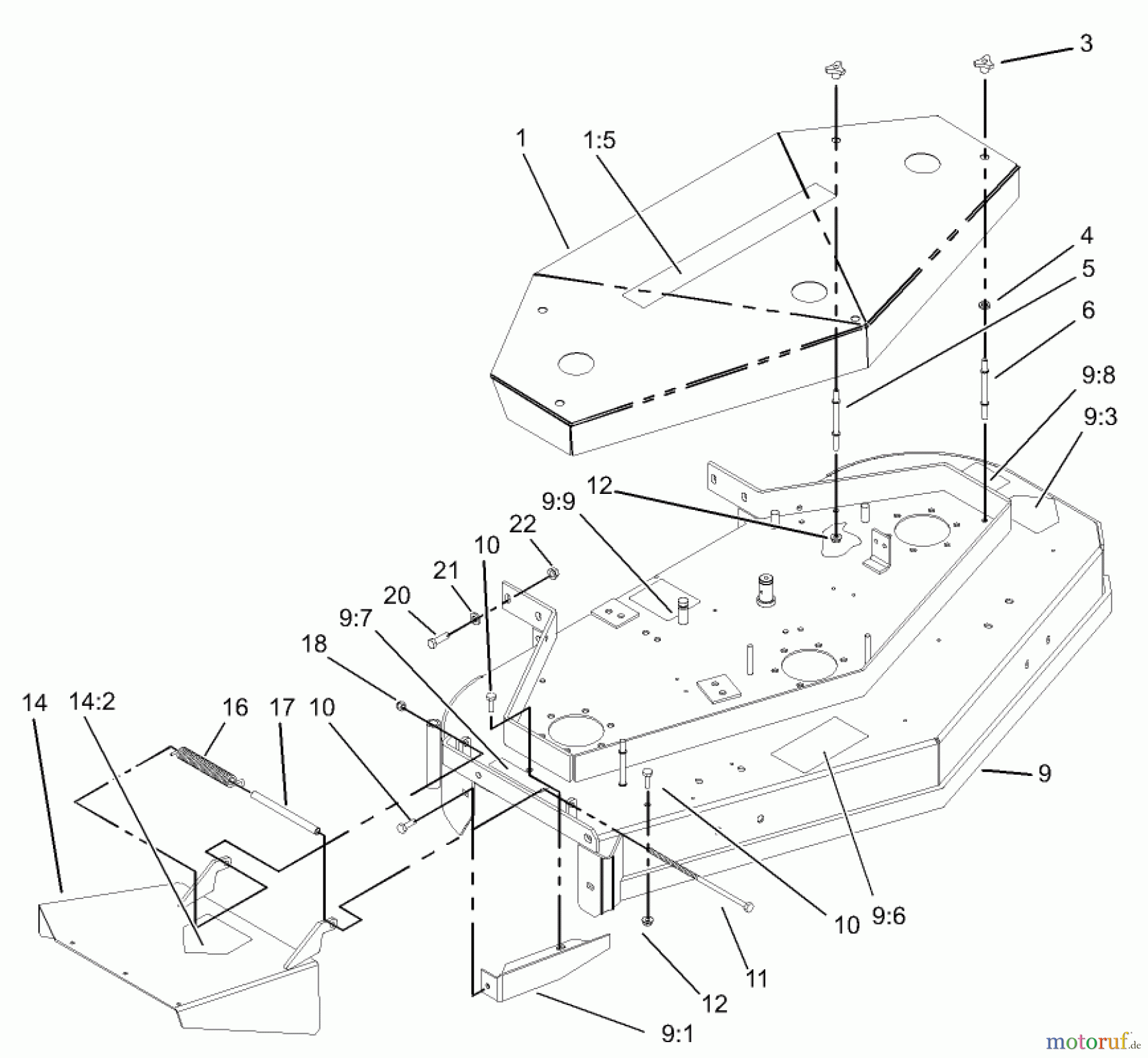  Rasenmäher für Großflächen 30523 - Toro Mid-Size ProLine Mower, Pistol Grip, Gear Drive, 15 hp, 48