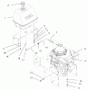 Rasenmäher für Großflächen 30524 - Toro Mid-Size ProLine Mower, Pistol Grip, Hydro Drive, 15 hp, 36" Side Discharge Deck (SN: 230000001 - 230999999) (2003) Spareparts ENGINE AND FUEL SYSTEM ASSEMBLY