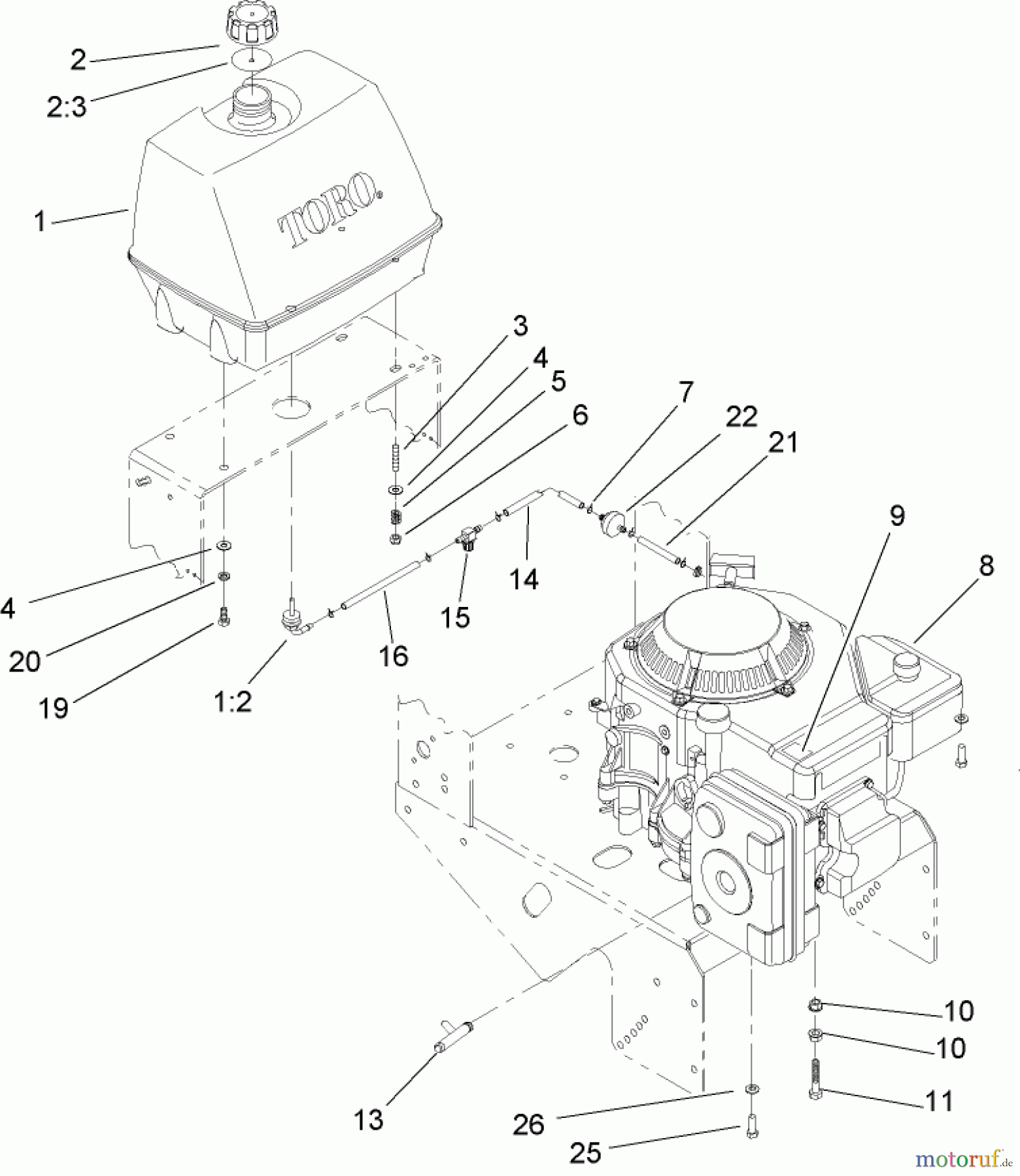  Rasenmäher für Großflächen 30528 - Toro Mid-Size ProLine Mower, Pistol Grip, Hydro Drive, 15 hp, 48