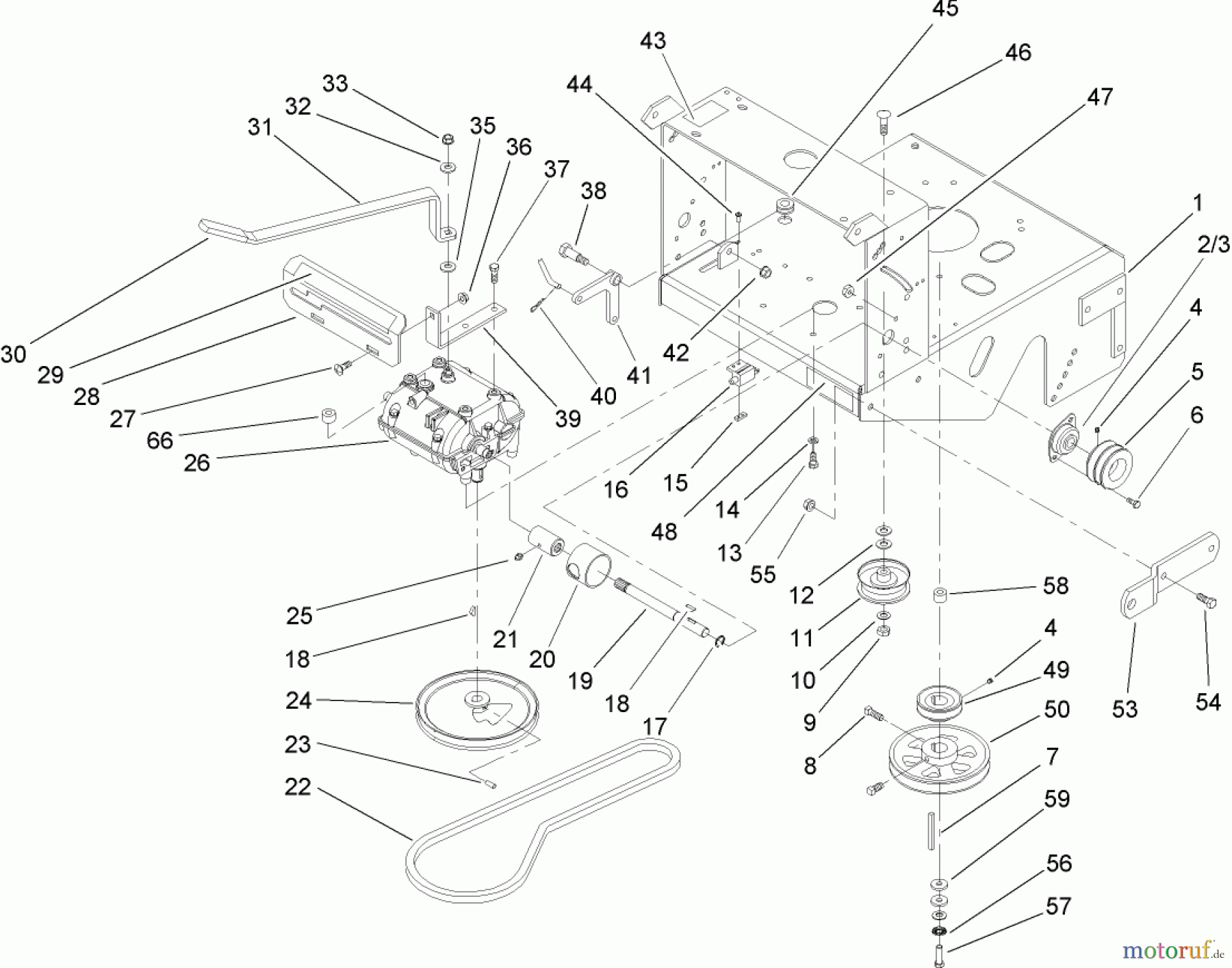  Rasenmäher für Großflächen 30530 - Toro Mid-Size ProLine Mower, Pistol Grip, Gear Drive, 15 hp, 48