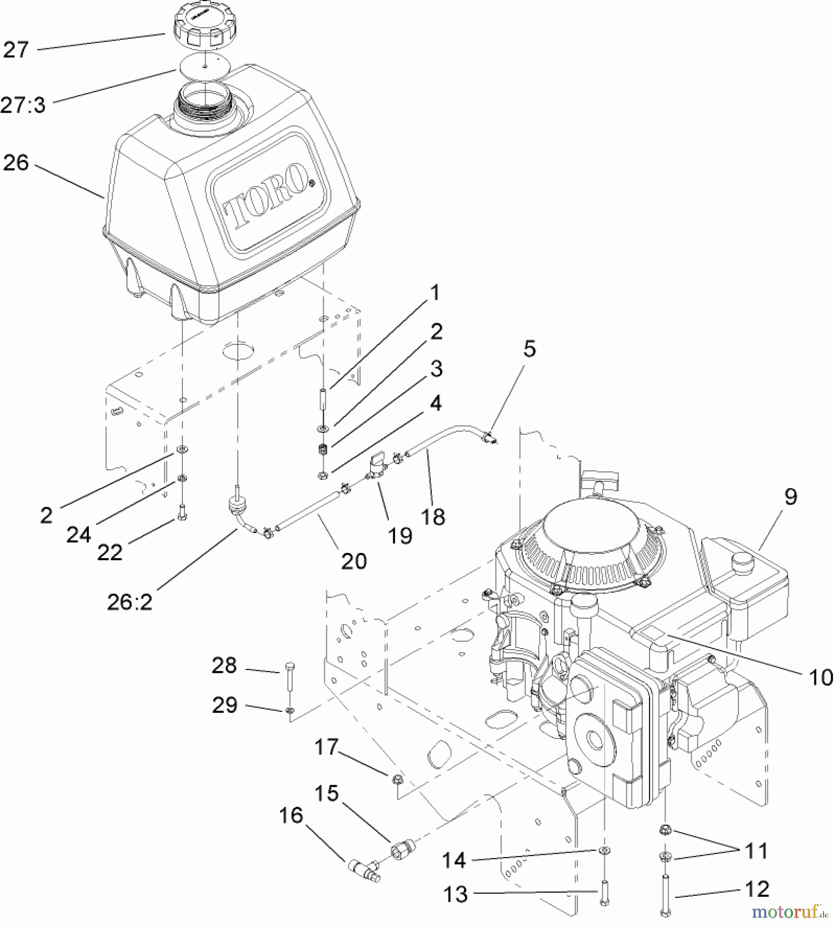  Rasenmäher für Großflächen 30531 - Toro Mid-Size ProLine Mower, Pistol Grip, Gear Drive, 15 hp, 48