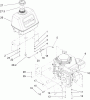 Rasenmäher für Großflächen 30531 - Toro Mid-Size ProLine Mower, Pistol Grip, Gear Drive, 15 hp, 48" Side Discharge Deck (SN: 240000001 - 240999999) (2004) Spareparts ENGINE AND FUEL TANK ASSEMBLY