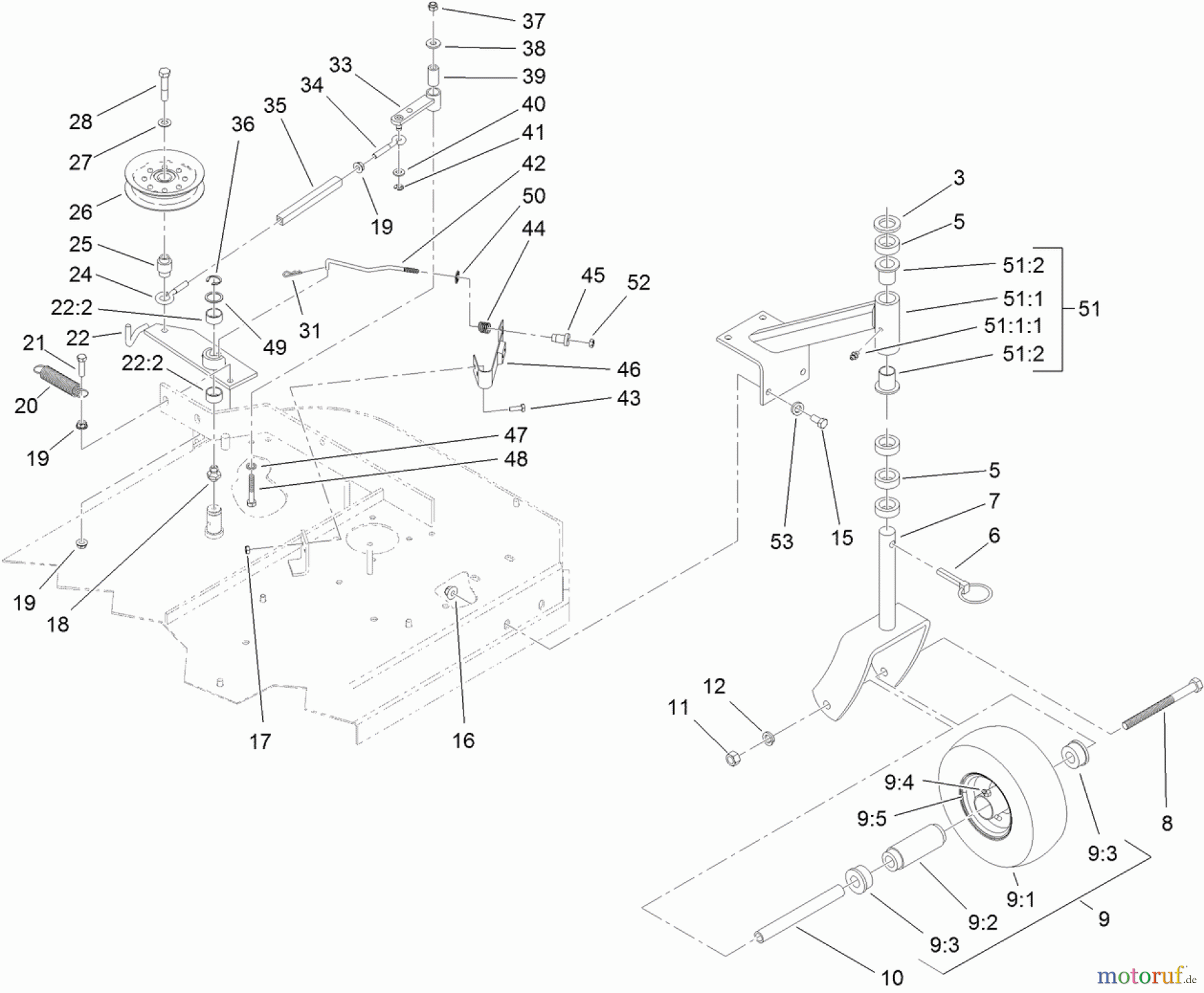  Rasenmäher für Großflächen 30672 - Toro Commercial Walk-Behind Mower, Fixed Deck, T-Bar, Gear Drive, 32