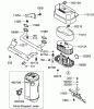 Rasenmäher für Großflächen 30682 - Toro Commercial Walk-Behind Mower, Fixed Deck, Pistol Grip, Gear Drive, 32" Cutting Unit (SN: 290000001 - 290999999) (2009) Spareparts AIR FILTER AND MUFFLER ASSEMBLY KAWASAKI FH430V-CS25