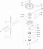 Rasenmäher für Großflächen 30692 - Toro Commercial Walk-Behind Mower, Fixed Deck, T-Bar, Gear Drive, 32" Cutting Unit (SN: 260000001 - 260999999) (2006) Spareparts SPINDLE AND BLADE ASSEMBLY