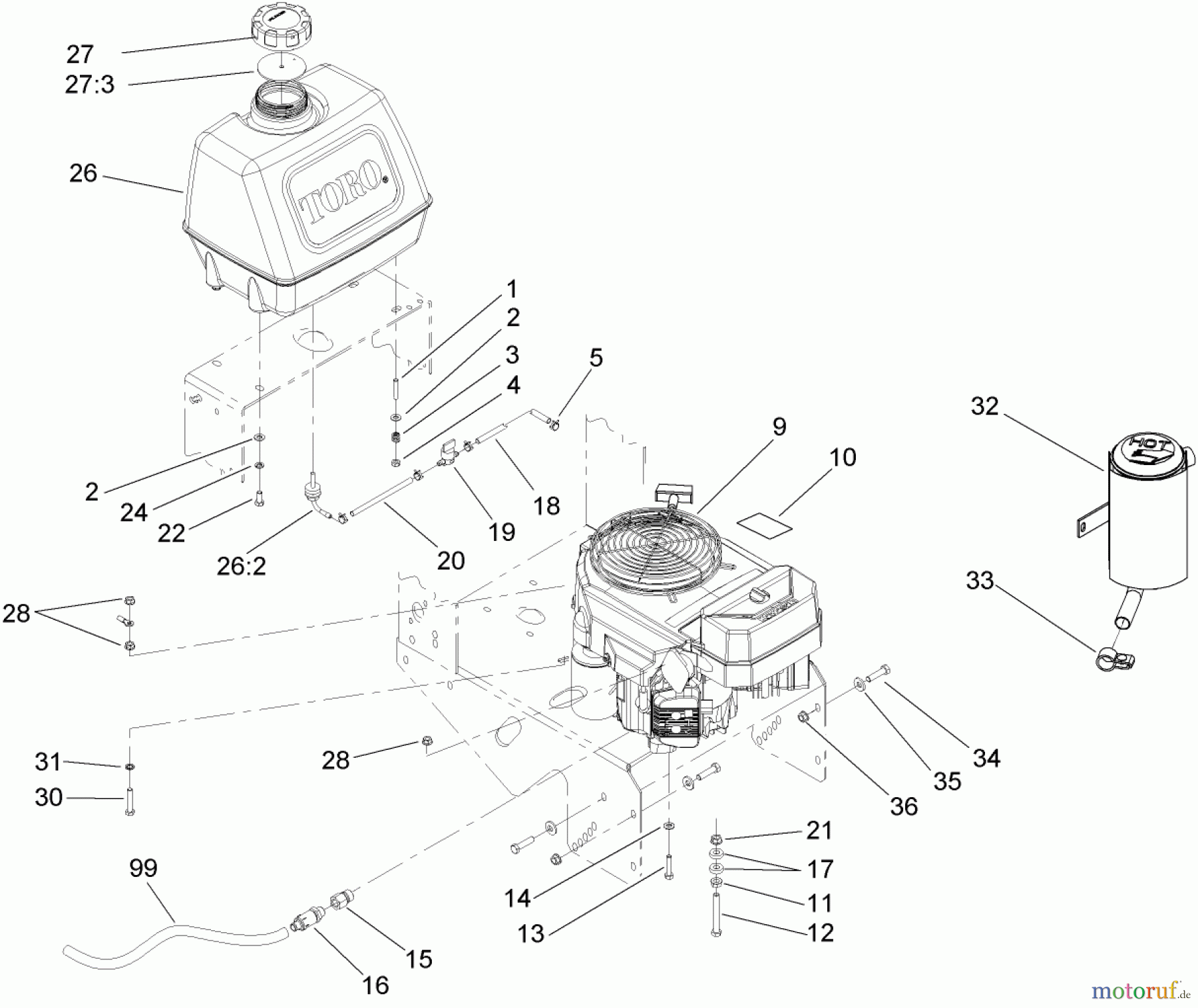  Rasenmäher für Großflächen 30694 - Toro Commercial 36