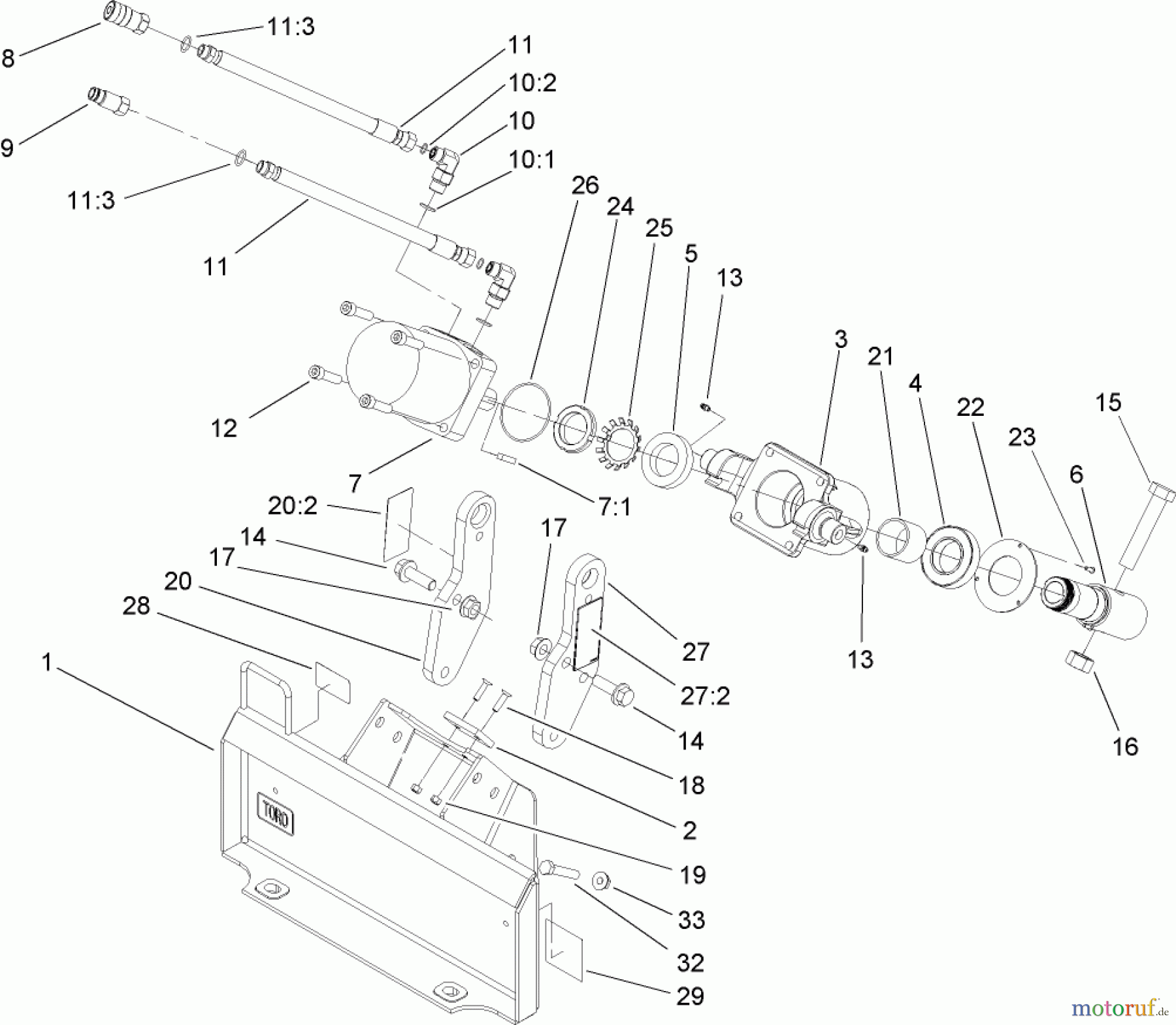  Compact Utility Attachments 22804 - Toro Auger Head, Dingo TX 413 Compact Utility Loaders (SN: 250000001 - 250999999) (2005) AUGER HEAD ASSEMBLY