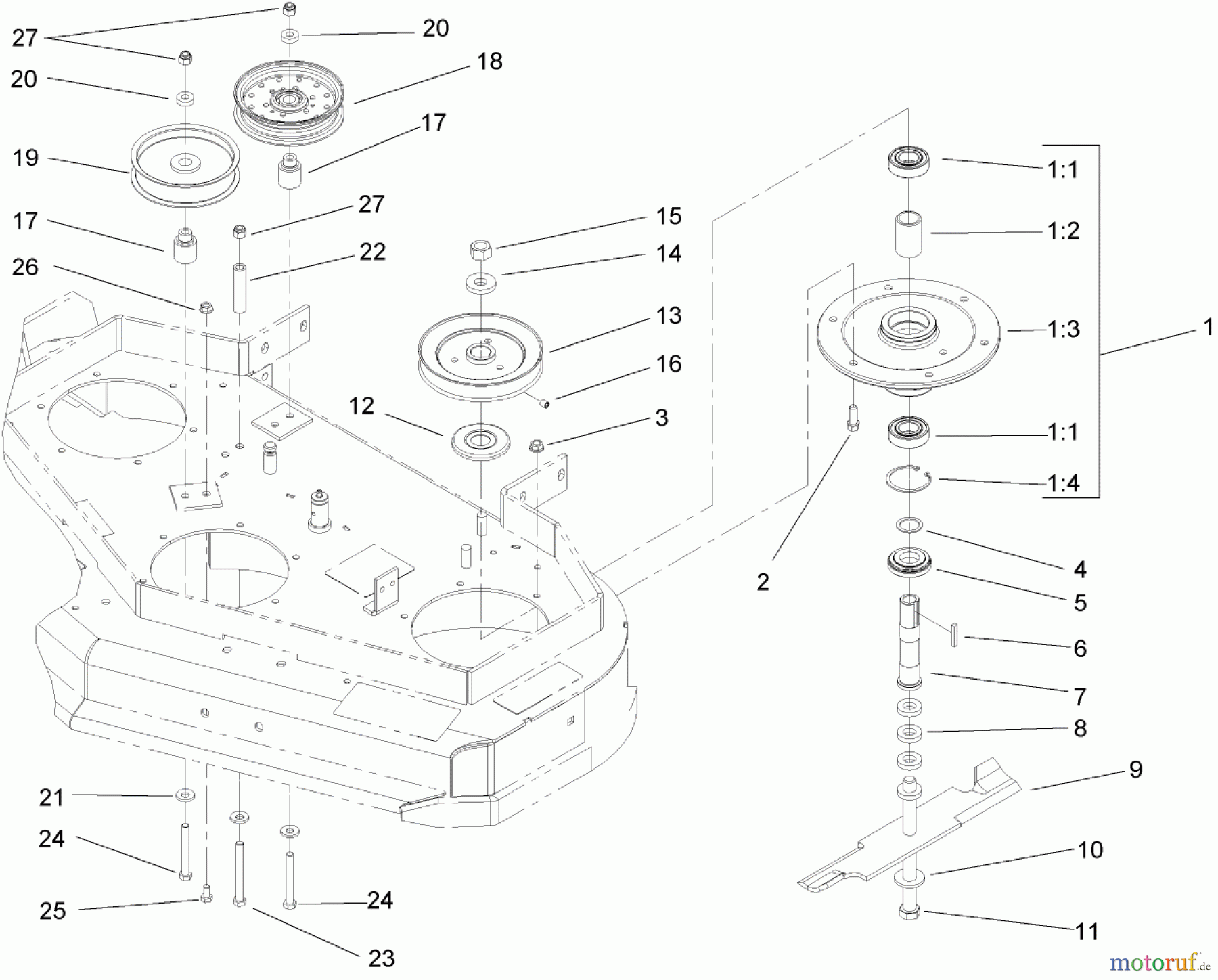  Rasenmäher für Großflächen 30696 - Toro Commercial 40