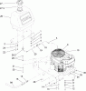 Rasenmäher für Großflächen 39692 - Toro Commercial Walk-Behind Mower, Fixed Deck, T-Bar, Gear Drive, 32" Cutting Unit (SN: 280000001 - 280999999) (2008) Spareparts ENGINE AND FUEL TANK ASSEMBLY
