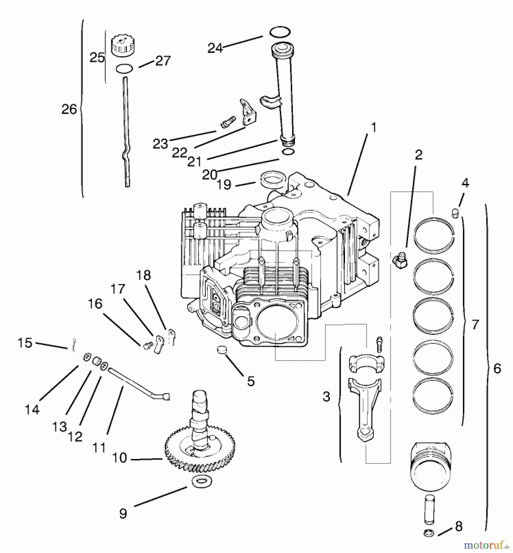  Zerto-Turn Mäher 74105 (Z118) - Toro Z Master Riding Mower (SN: 79000001 - 79999999) (1997) CRANKCASE