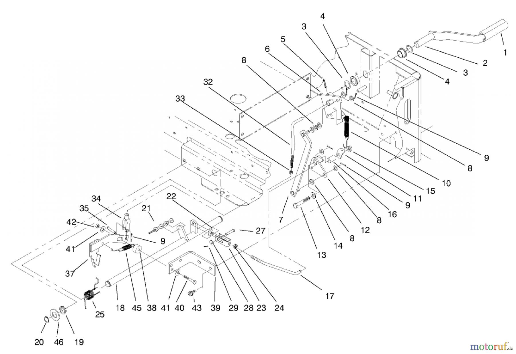  Zerto-Turn Mäher 74105 (Z118) - Toro Z Master Riding Mower (SN: 79000001 - 79999999) (1997) PARKING BRAKE