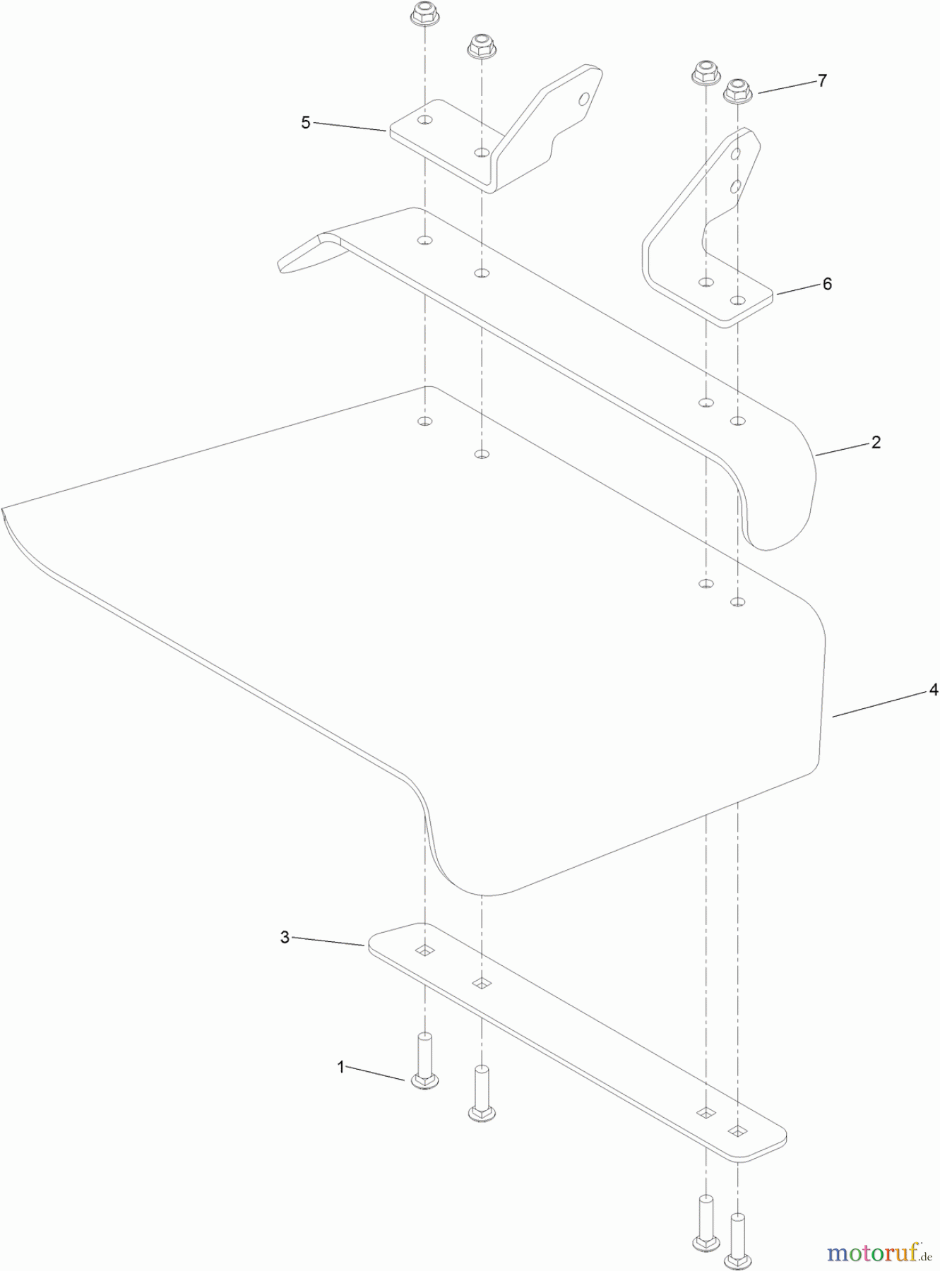  Zerto-Turn Mäher 74142TE - Toro Z Master Commercial 2000 Series Riding Mower, with 48 TURBO FORCE Side Discharge Mower (SN: 314000001 - 314999999) (2014) DEFLECTOR ASSEMBLY NO. 120-2451