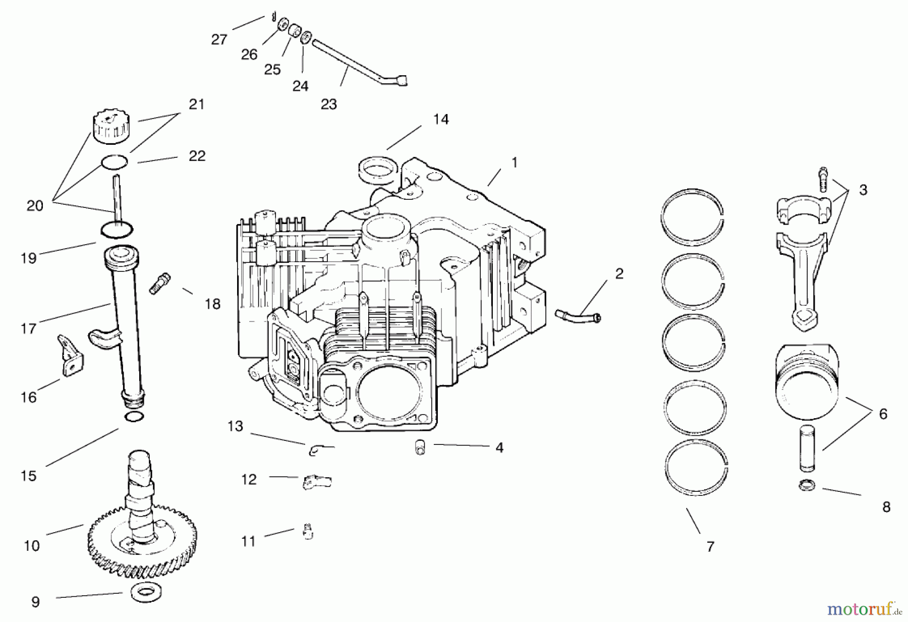  Zerto-Turn Mäher 74160 (Z222) - Toro Z Master Mower (SN: 790001 - 799999) (1997) CRANKCASE