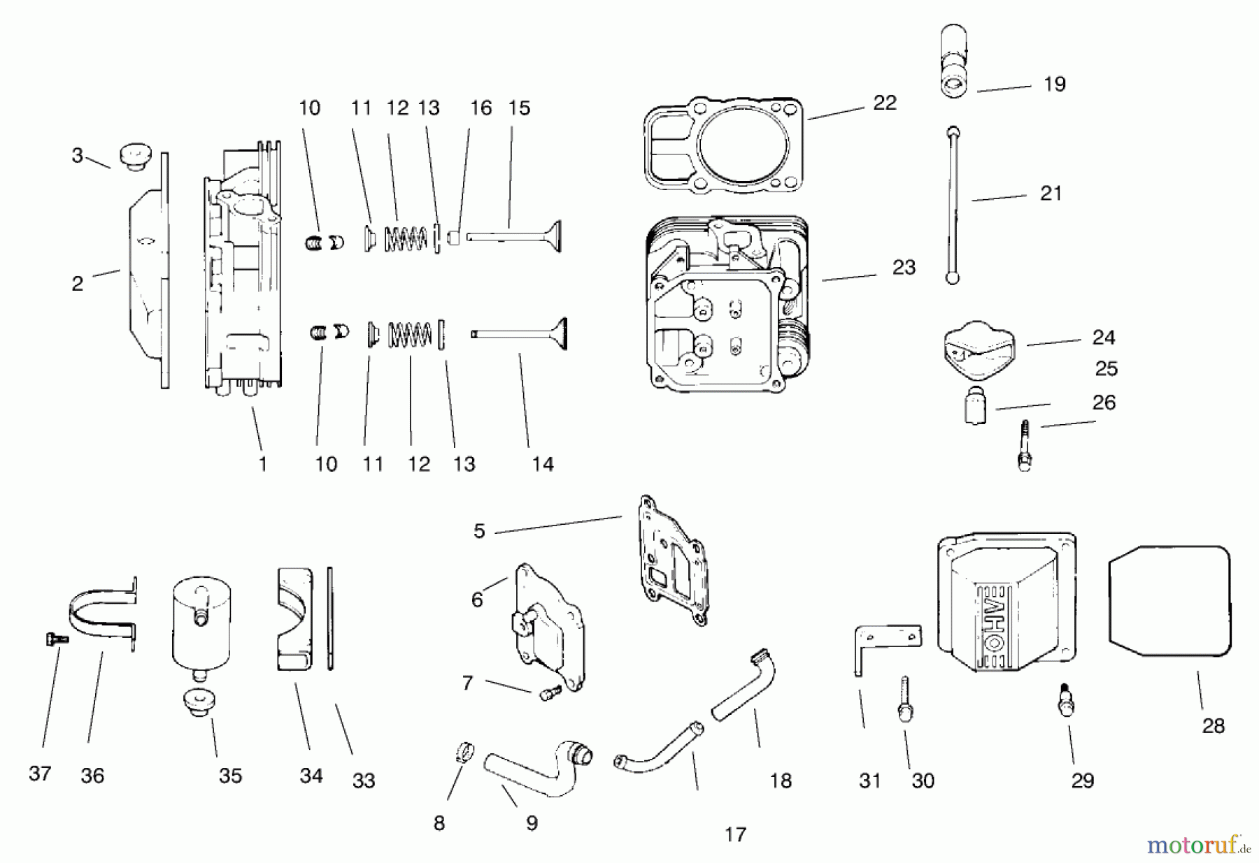  Zerto-Turn Mäher 74160 (Z222) - Toro Z Master Mower (SN: 790001 - 799999) (1997) HEAD/VALVE/BREATHER