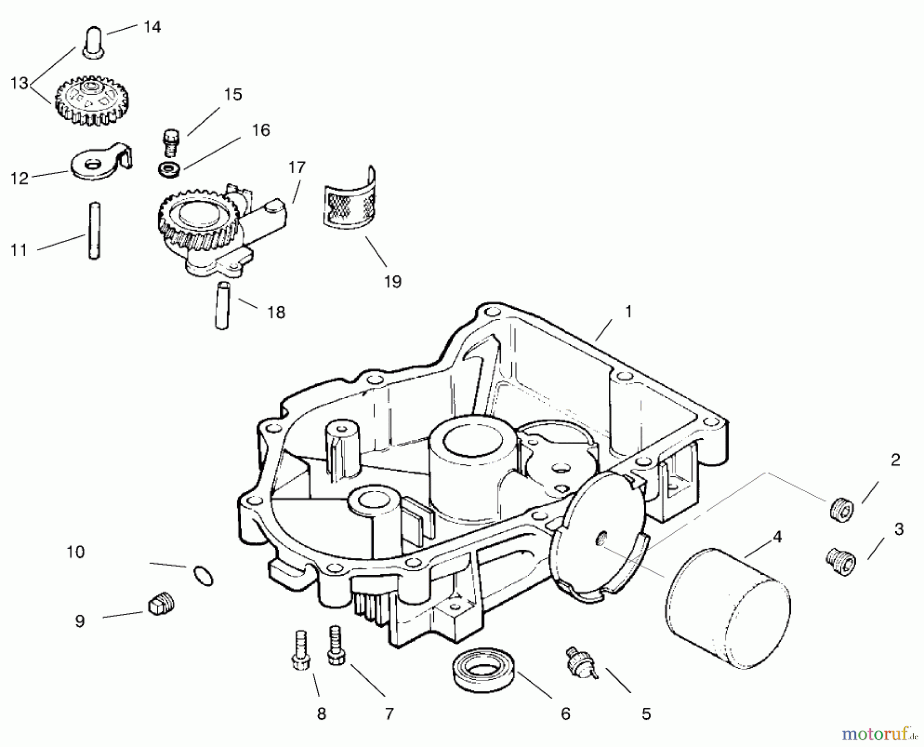  Zerto-Turn Mäher 74160 (Z222) - Toro Z Master Mower (SN: 790001 - 799999) (1997) OIL PAN/LUBRICATION