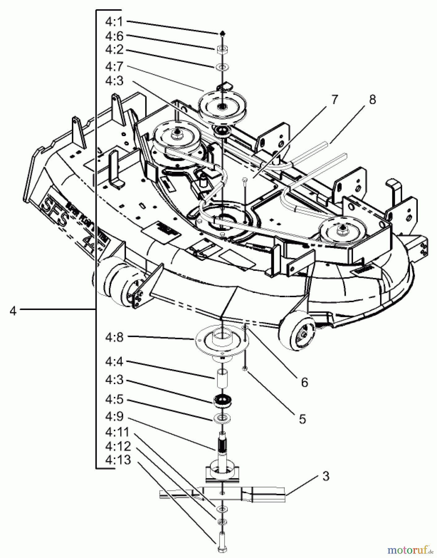  Zerto-Turn Mäher 74161 (Z147) - Toro Z Master Mower, 44