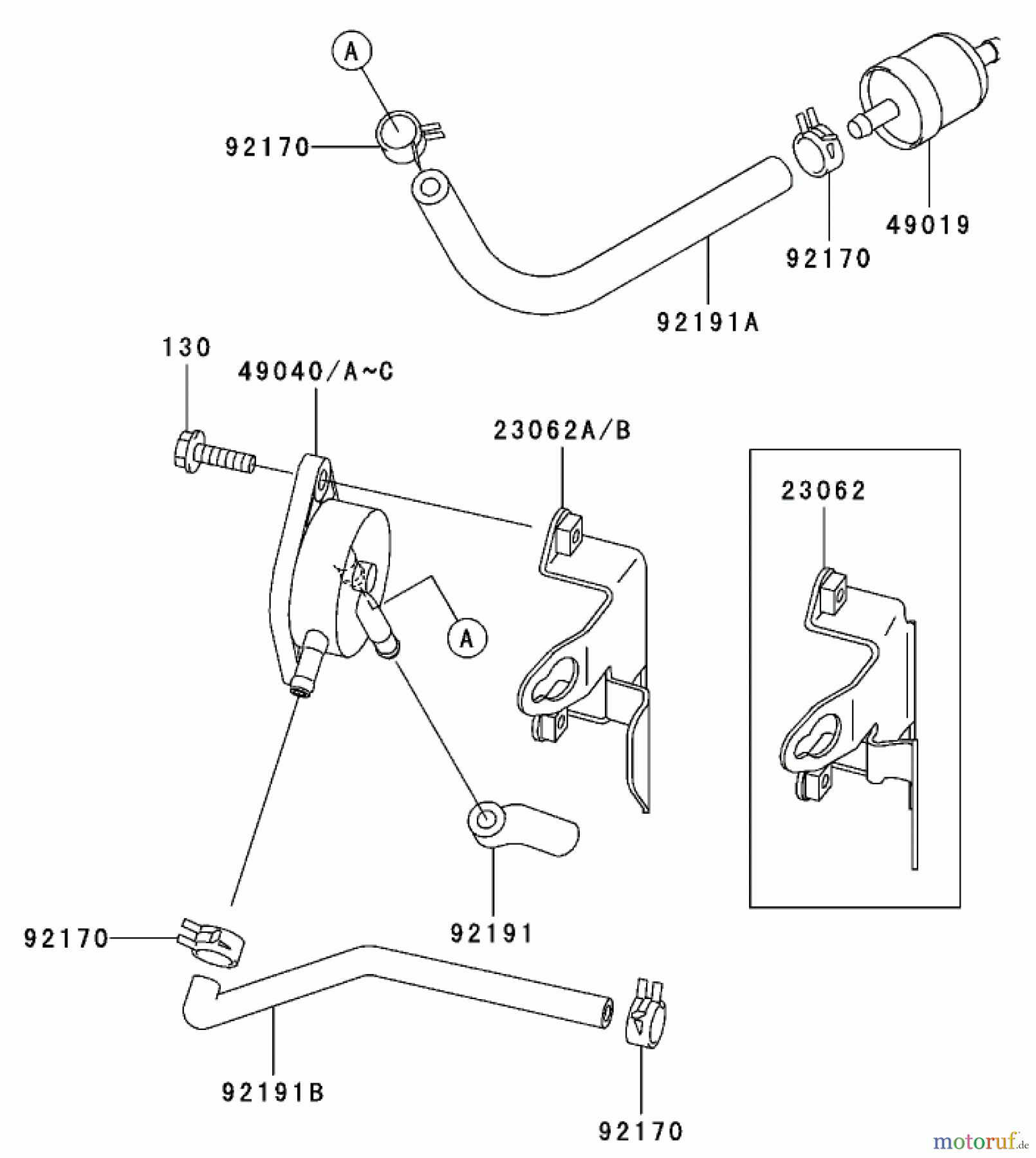  Zerto-Turn Mäher 74161TE (Z147) - Toro Z Master Mower, 112cm SFS Side Discharge Deck (SN: 240000001 - 240001000) (2004) FUEL TANK/FUEL VALVE ASSEMBLY KAWASAKI FH500V-ES10