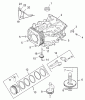 Zerto-Turn Mäher 74162 (Z148) - Toro Z Master Mower, 44" SFS Side Discharge Deck (SN: 240003001 - 240999999) (2004) Spareparts CRANKCASE ASSEMBLY KOHLER CV493S-27529