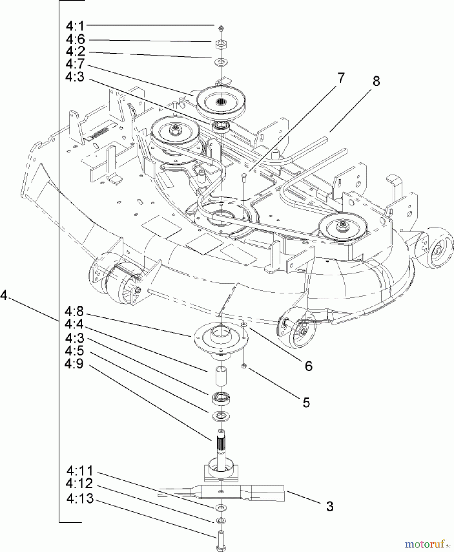  Zerto-Turn Mäher 74162 (Z148) - Toro Z Master Mower, 44