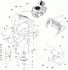 Zerto-Turn Mäher 74162 (Z148) - Toro Z Master Mower, 44" SFS Side Discharge Deck (SN: 240003001 - 240999999) (2004) Spareparts ENGINE, CLUTCH AND MUFFLER ASSEMBLY