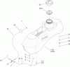 Zerto-Turn Mäher 74162 (Z148) - Toro Z Master Mower, 44" SFS Side Discharge Deck (SN: 240003001 - 240999999) (2004) Spareparts FUEL SYSTEM ASSEMBLY