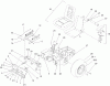 Zerto-Turn Mäher 74170 (Z147) - Toro Z Master Mower, 44" SFS Side Discharge Deck (SN: 990001 - 999999) (1999) Spareparts MAIN FRAME ASSEMBLY