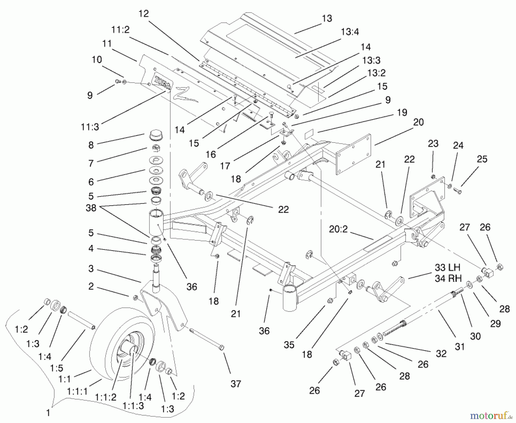  Zerto-Turn Mäher 74171 (Z150) - Toro Z Master Mower, 44