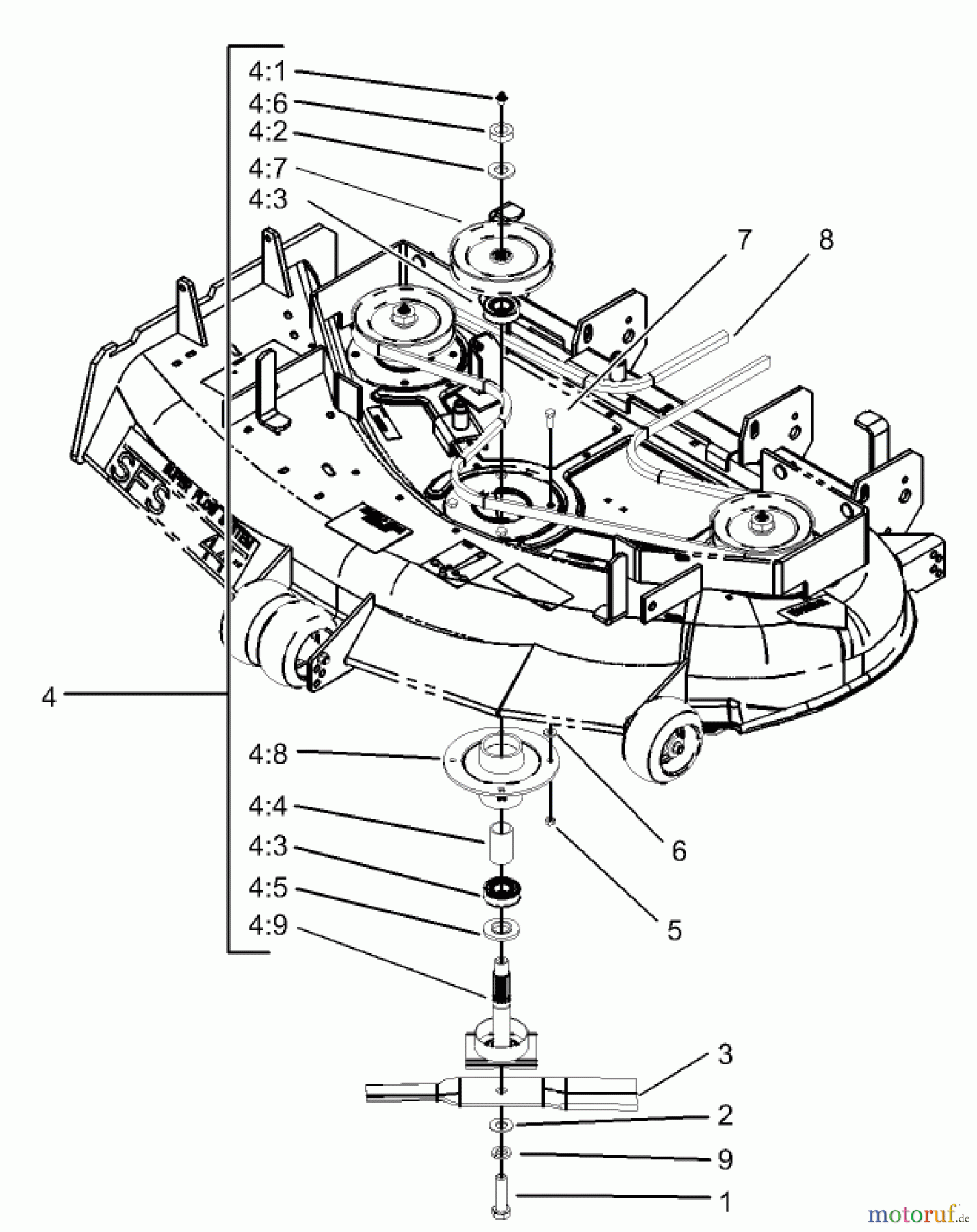  Zerto-Turn Mäher 74176 (Z147) - Toro Z Master Mower, 44