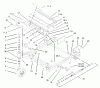 Zerto-Turn Mäher 74176 (Z147) - Toro Z Master Mower, 44" SFS Side Discharge Deck (SN: 230006001 - 230007000) (2003) Spareparts FRONT FRAME ASSEMBLY