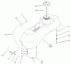 Zerto-Turn Mäher 74176 (Z147) - Toro Z Master Mower, 44" SFS Side Discharge Deck (SN: 230007001 - 230999999) (2003) Spareparts FUEL SYSTEM ASSEMBLY