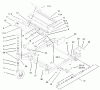 Zerto-Turn Mäher 74176TE (Z147) - Toro Z Master Mower, 112cm SFS Side Discharge Deck (SN: 230006001 - 230007000) (2003) Spareparts FRONT FRAME ASSEMBLY