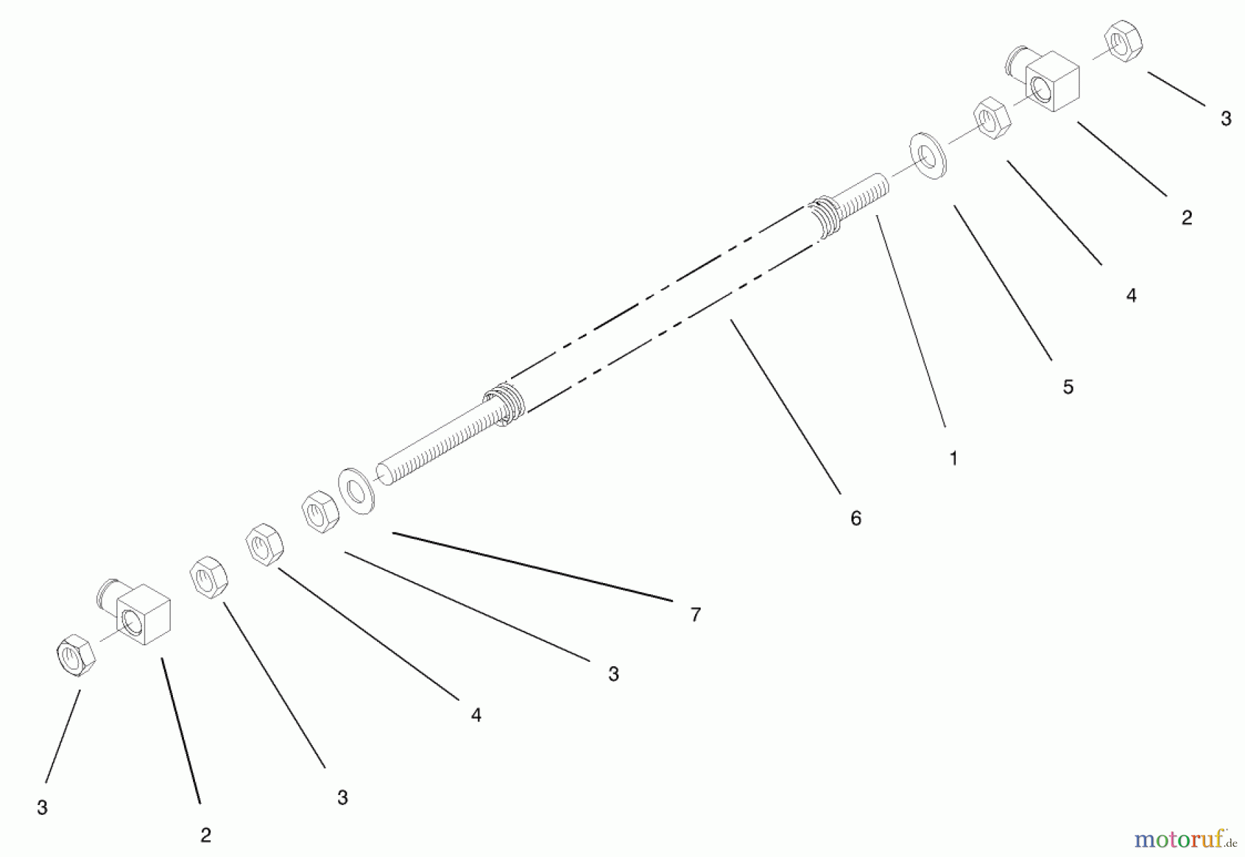  Zerto-Turn Mäher 74176TE (Z147) - Toro Z Master Mower, 112cm SFS Side Discharge Deck (SN: 230006001 - 230007000) (2003) FRONT SPRING ASSEMBLY NO. 103-1987