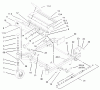 Zerto-Turn Mäher 74176TE (Z147) - Toro Z Master Mower, 112cm SFS Side Discharge Deck (SN: 230007001 - 230999999) (2003) Spareparts FRONT FRAME ASSEMBLY