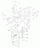 Zerto-Turn Mäher 74177 (Z150) - Toro Z Master Mower, 44" SFS Side Discharge Deck (SN: 230000001 - 230007000) (2003) Spareparts PUMP, IDLER AND BELT ASSEMBLY