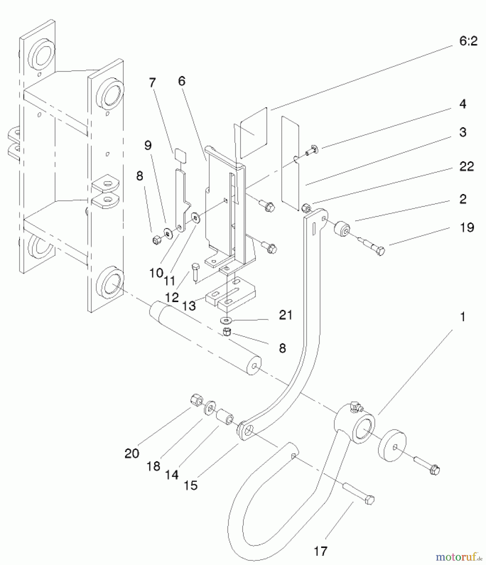  Compact Utility Attachments 22910 - Toro Vibratory Plow, Dingo Compact Utility Loaders (SN: 210000001 - 210999999) (2001) INDICATING LEVER ASSEMBLY