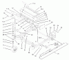 Zerto-Turn Mäher 74177 (Z150) - Toro Z Master Mower, 44" SFS Side Discharge Deck (SN: 230007001 - 230999999) (2003) Spareparts FRONT FRAME ASSEMBLY