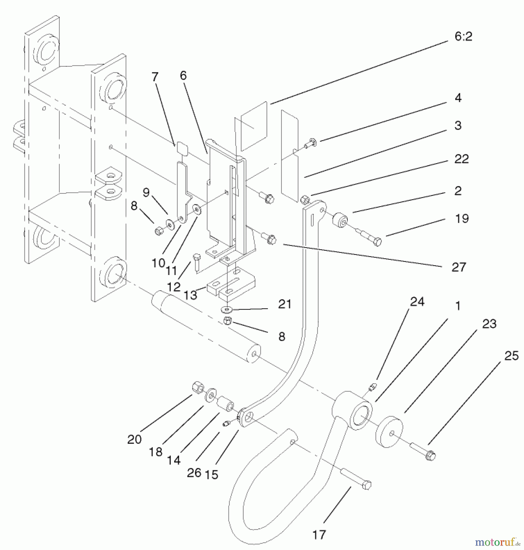  Compact Utility Attachments 22910 - Toro Vibratory Plow, Dingo Compact Utility Loaders (SN: 230000001 - 230999999) (2003) INDICATING LEVER ASSEMBLY